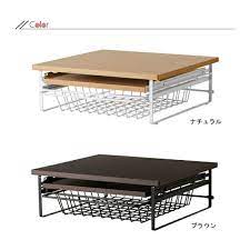 楽天市場 p10倍3月21日まで レンジ台 冷蔵庫上収納 冷蔵庫ラック スライドテーブル レンジ収納 キッチン収納 レンジ置き場 キッチン 引き出し付 北欧 モダン シンプル 白 ホワイト ナチュラル ブラウン 当社オリジナル 大型 生活雑貨楽天市場店 冷蔵庫の上
