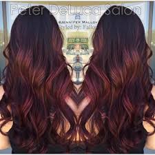 Peter Deluca Salon On Instagram Lovely Burgundy Balayage From Our Head Colorist Jennifer Get Red Balayage Hair Highlights For Dark Brown Hair Burgundy Hair