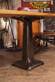 table industrielle pied fonte ancien dessus bois industrial furniture rustic design home decor