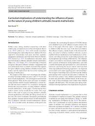 PDF) Curriculum implications of understanding the influence of peers