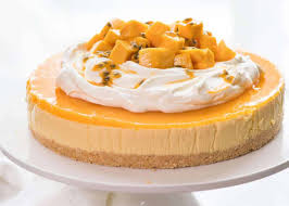 Freshly homemade oven baked cheese cake with fresh juicy fruit that melts in your mouth. No Bake Mango Cheesecake Recipetin Eats