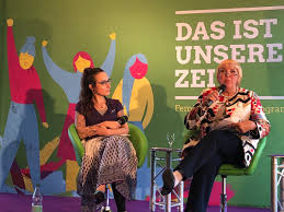 She is also the green party candidate for chancellor in the 2021 german federal election. Annalena Baerbock Sur Twitter Feminismus Statt Faschismus Bfk Leipzig Grunefrauenkonferenz Sookee Quing