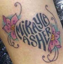 Mikayla Asher Heart Tattoo Kid Name Tattoo Tattoos Shape Tattoo