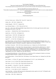 Larry Sumpter's Database" These sets of death information were found in the  old Randolph County, MOGenWeb Files. The