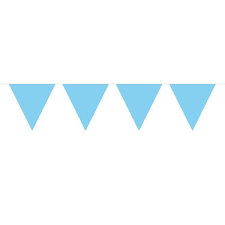 Comprar Banderin Azul Celeste Para Decorar Tus Fiestas Banderin Mini Bunting Triangulo Rosa