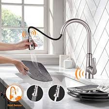 Put your hand (or anything else) close to activate the motion. Touchless Kitchen Faucet Dalmo Dakf5f Kitchen Faucet With Pull Down Sprayer Single Handle Sensor Kitchen Sink Faucet Buy Online In Luxembourg At Luxembourg Desertcart Com Productid 160408207
