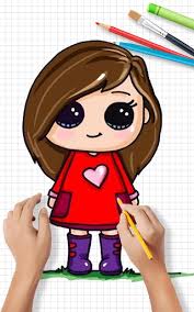 Set cute smiling fashion girls in pink, white and blue skirts and shirts. Updated How To Draw Cute Girls Drawing Girl Step By Step Pc Android App Download 2021
