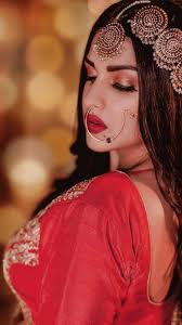 Himanshi Khurana In Red Dress 4k Ultra Hd Mobile Wallpaper Pakistani Bridal Makeup Red Pakistani Bridal Makeup Bridal Makeup Wedding