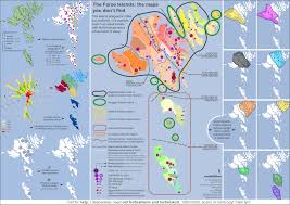 The faroe islands is a small, remote island group located in the middle of the north atlantic with a population of less than 50,000 people. An Intentionally Confusing Map Of The Faroe Islands Mapporn