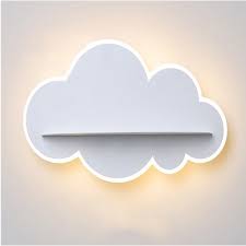 Discover over 618 of our best selection of 1 on. Simple Style White Sconce Lamp With Shelf Cloud Acrylic Led Wall Light In Warm For Kindergarten Takeluckhome Com