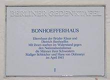 Herzlich willkommen!unser hotel ist ein. Bonhoeffer Haus Berlin Wikipedia