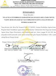 Maybe you would like to learn more about one of these? Http Repository Iainpurwokerto Ac Id 10405 2 Rina 20nur 20susaeeni Nilai Nilai 20pendidikan 20karakter 20dalam 20keluarga 20pada 20novel 20 27 27sabtu 20bersama 20bapak 27 27 20dan 20implementasinya 20dalam 20desain 20pembelajaran 20pai 20 Pdf