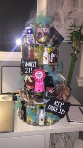 21st Birthday Mini Liquor Bottle Cake Great 21st Birthday Idea Mini Liquor Birthday Cake Tower 21st Birthday Gifts 21st Bday Ideas 21st Birthday Decorations