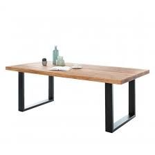 Esstisch Loxton Eiche Massiv Metall Home24 Esszimmertisch Esstisch Holz Metall Esstisch Stuhle