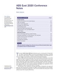 ABS East 2020 Conference Notes