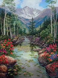 la vista de montana perfecta la vista de mirando hacia el rango fromvail gore colorado vista gran landscape paintings landscape art summer painting