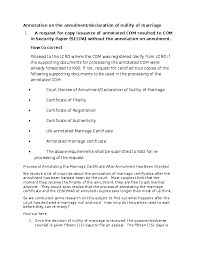 Doc Annotation On The Annulment Declaration Of Nullity Of Marriage A Request For Copy Issuance Of Annotated Com Resulted To Com In Security Paper Secpa Without The Annotation On Annulment Flor Deluna