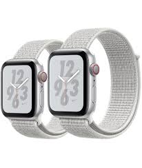 Black Apple Watch With White Sport Band Apple Watch Nike Silver Aluminum Case With Summit White Nike Sport Loop 40mm 44mm Cong Nghệ