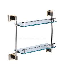 Check spelling or type a new query. Modern Double Brass Glass Bathroom Shelves