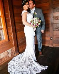 What long sleeve dresses are best for a summer wedding? Crochet Flower Wedding Dress Fashion Dresses