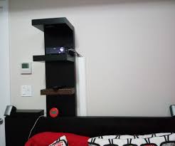 Mount Projector Without Drilling With Ikea Lack Shelf Projector In Bedroom Projector Shelf Bedroom Setup