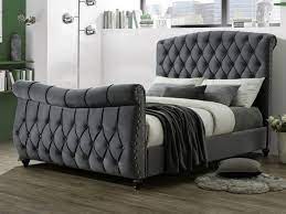This king size platform bed by home life has gained popularity thanks to its excellent quality. Sareer Lachelle 5ft King Size Dark Grey Velvet Upholstered Fabric Bed Frame