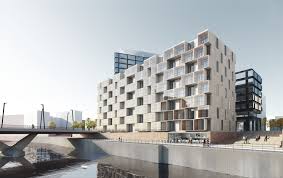 Het Weense Architectenbureau Heeft De Ontwerpcompetitie Voor De Campustower Aan De Baakenhafen In Hamb Gevelarchitectuur Residentiele Architectuur Gevelontwerp