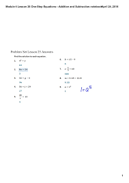 Please email me if there is a major mistake in the solutions. Module 4 Lesson 26