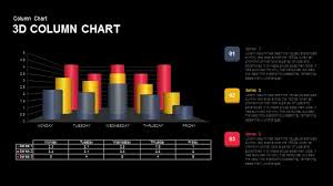 3d column chart template for powerpoint and keynote presentation