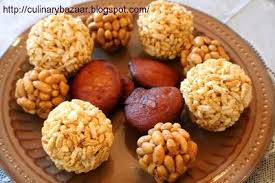 Peanut And Puffed Rice Laddu Appam Vegan Dishes Puffed Rice Sweet And Spicy