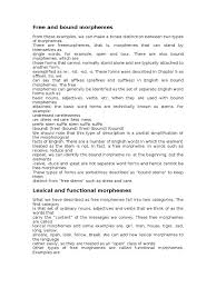 And the empirical evidence for it is very weak. Free And Bound Morphemes