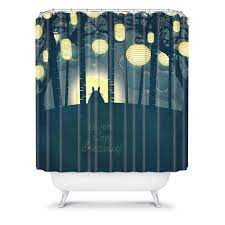 Belle13 Totoros Dream Forest Shower Curtain Curtains Shower Curtain Unique Shower Curtain