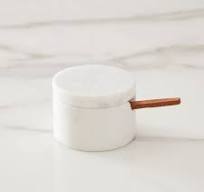 Wholesale White Marble Spice Jars With Lid-Casamarbury