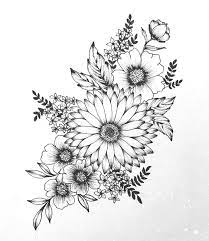 Roses Daisy Flower Clock Tattoo Design Laurence Veilleux Tattoo Artist Flow Diytattoo Clock Tattoo Design Floral Tattoo Design Tattoos
