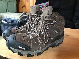 Oboz Hiking Boots Premium Bridger Mid B Dry Dark Oak Women S Size 9 5 Ebay In 2020 Leather Hiking Boots Hiking Boots Women Hiking Women