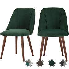 Set Of 2 Lule Dining Chairs Pine Green Velvet From Made Com Dark Wood Green The Perfect Seat Dining Chairs Velvet Dining Room Chairs Dark Wood Dining Table