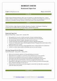 Many people are usually confused about this and. Restaurant Supervisor Resume Samples Qwikresume
