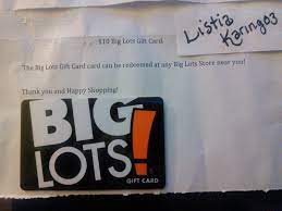 They can use it to buy living essentials or to decorate a new space. Free 10 Big Lots Gift Card Gift Cards Listia Com Auctions For Free Stuff