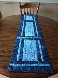 Blue Table Runner Blue Quilted Table Runner Blue Batik Table Blue Table Runner Batik Table Runners Quilted Table Runners Christmas