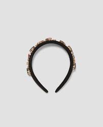 Zara Mujer Diadema Ancha Terciopelo Piedras 15 95