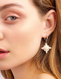 Handmade Celestial Star Clay Earrings