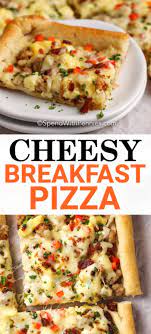 This Easy Breakfast Pizza Is Easy To Prepare This Recipe Is Made With A Prepared Pizza Crust T Breakfast Pizza Recipe Breakfast Pizza Breakfast Brunch Recipes