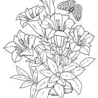 Desenho De Arranjo De Rosas Para Colorir Tudodesenhos
