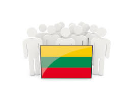 Age distribution > median age: People With Flag Illustration Of Flag Of Lithuania