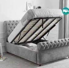 Get the best deals on king headboards & footboards for beds. Chesterfield Sleigh Ottoman Storage Bed Grey Naple Quality Luxury Bedroom