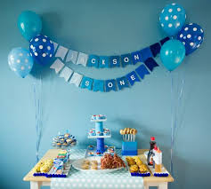 Blue Ombre Party B Lovely Events First Birthday Parties First Birthday Decorations First Birthday Party Decorations