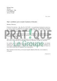 Lors de la rédaction d'une lettre de motivation pour un stage, un emploi ou même une formation, tu dois toujours suivre un plan bien précis. Lettre De Motivation Pour Un Emploi D Assistant E D Education Pratique Fr