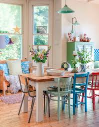 Colorful Kitchen Cottage Dining Rooms Home House Interior
