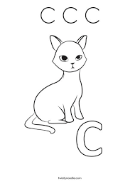 Cute cat coloring pages are a fun way for kids of all ages to develop creativity, focus, motor skills and color recognition. C C C Coloring Page Twisty Noodle