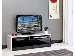 Meuble Tv 2 Tiroirs Coloris Blanc Noir Vente De Meuble Tv Conforama Meuble Tv Meuble Meuble Tv Conforama